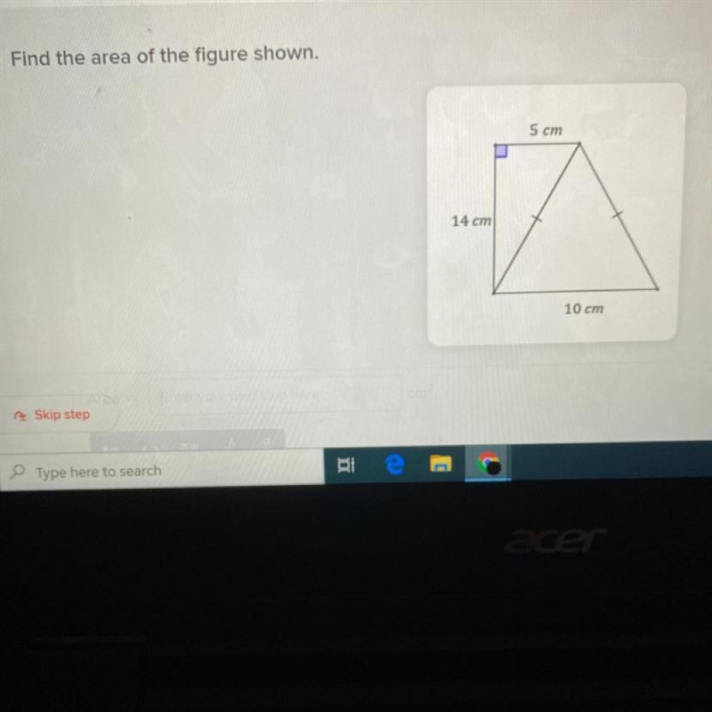 Find the area of the figure shown. Please someone helppppp-example-1