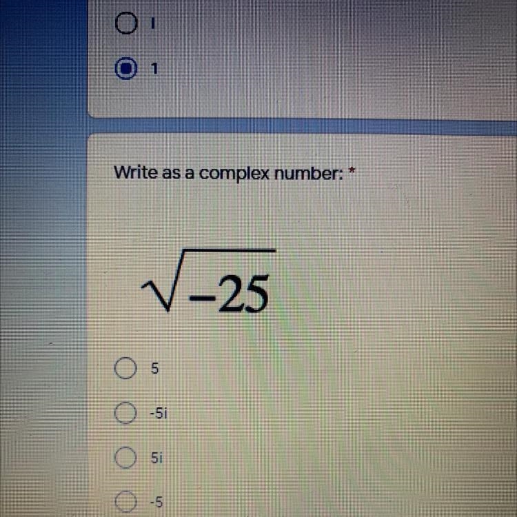 Write as a complex number: V-25-example-1