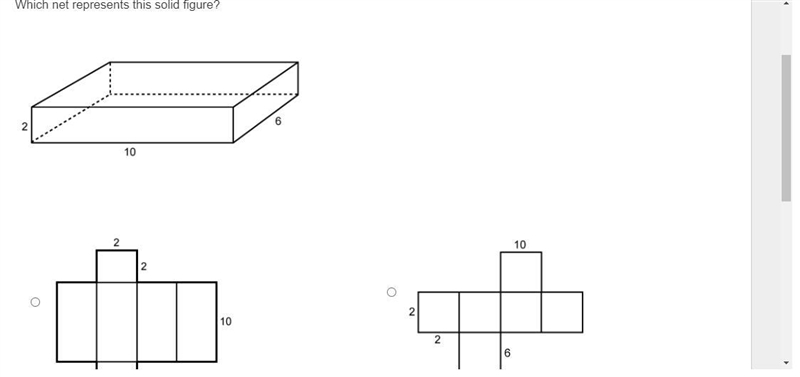 Which net represents this solid figure? Rectangular prism 5. Net of a rectangular-example-1