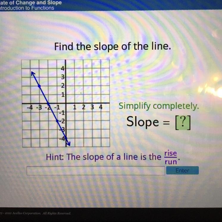 Find the slope of the line.-example-1