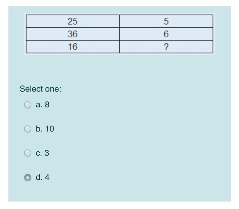 A. 8 b. 10 c. 3 d. 4-example-1