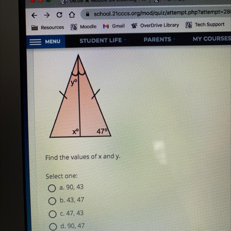 Do xº 470 Find the values of x and y.-example-1