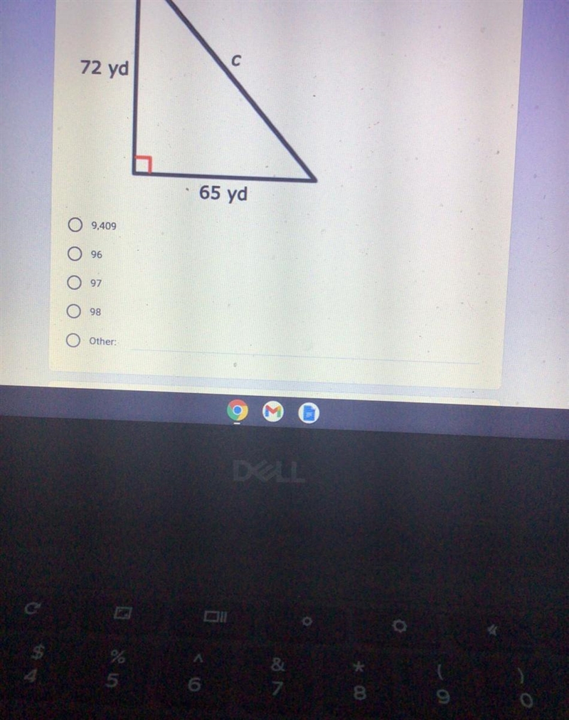 Determine the missing side length-example-1