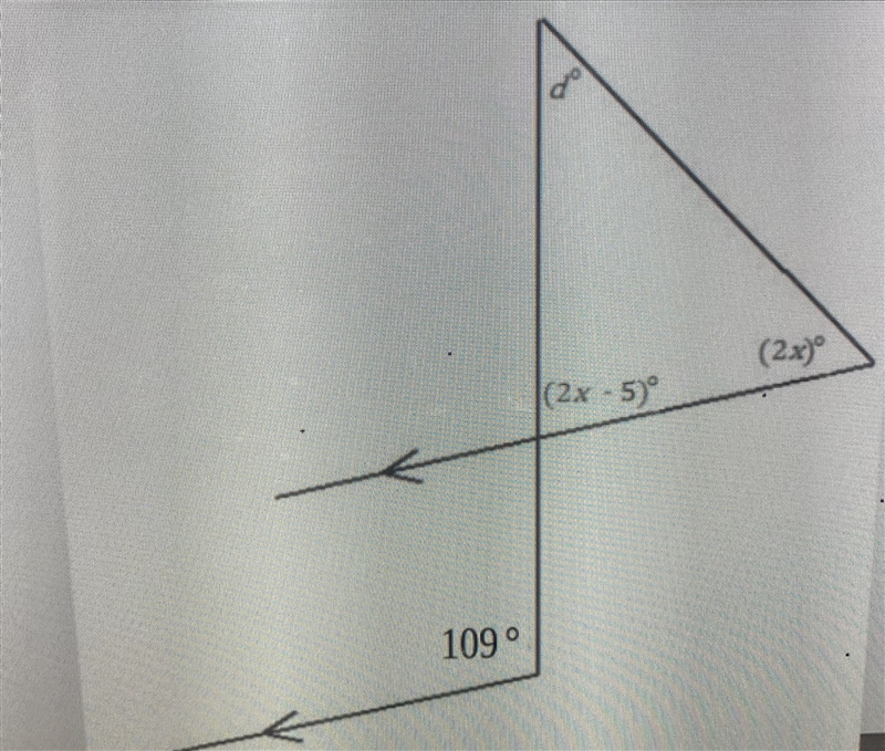 Find the value of x and d.-example-1