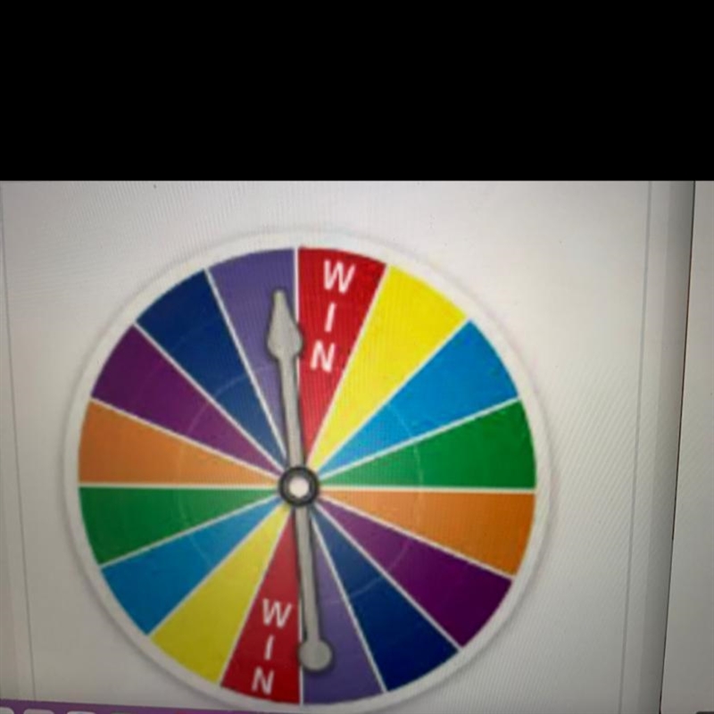 Maddy and Jake create a game for the school fair. Contestants should spin the wheel-example-1