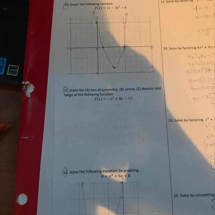 Answers to 10 11 and 12 with explanations-example-1