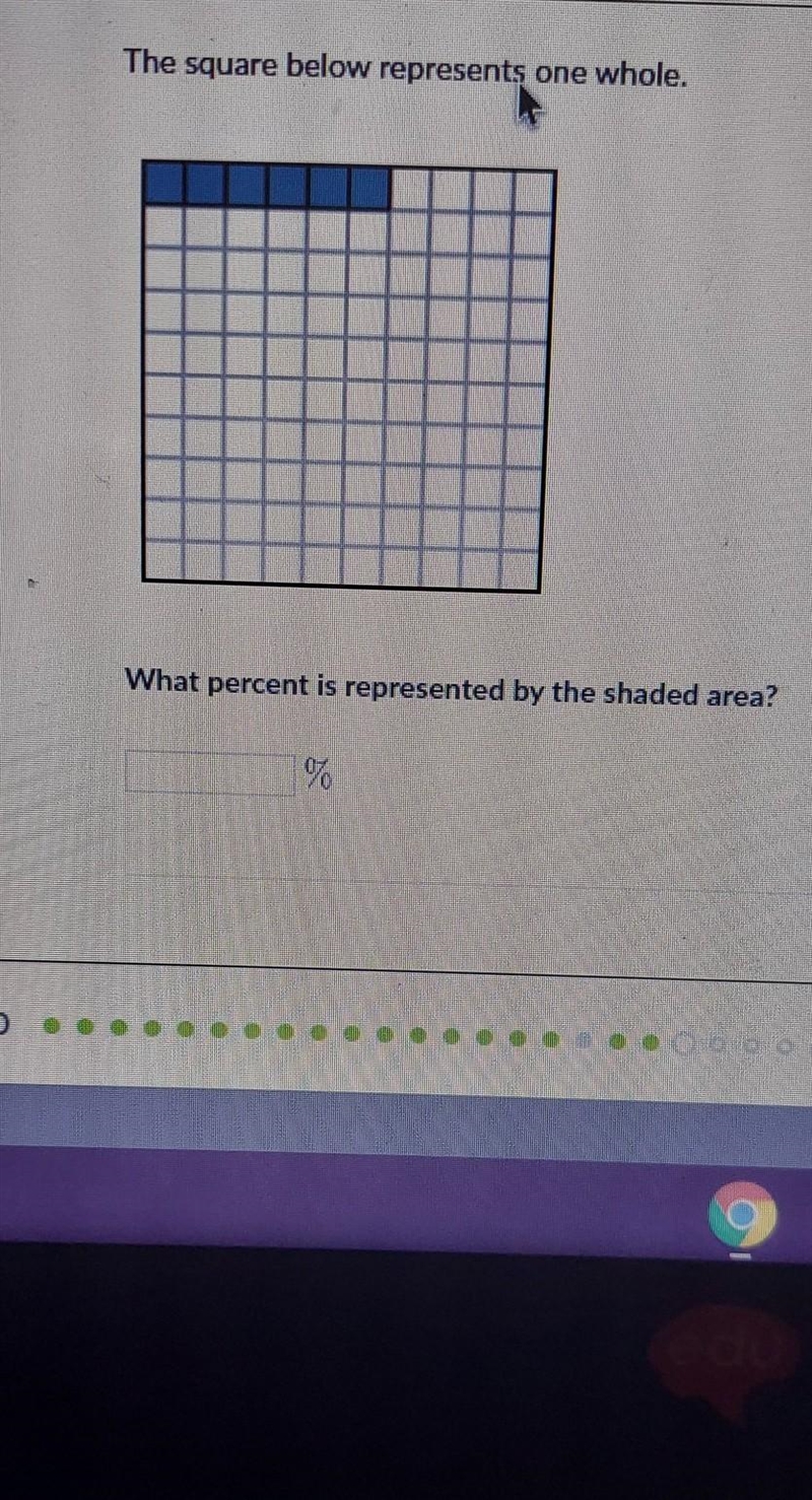 What precent is represented by the shaded area​-example-1