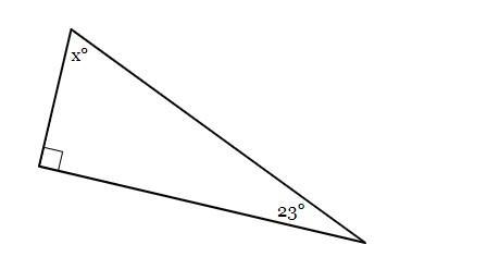 The measures of the angles of a triangle are shown in the figure below. Solve for-example-1