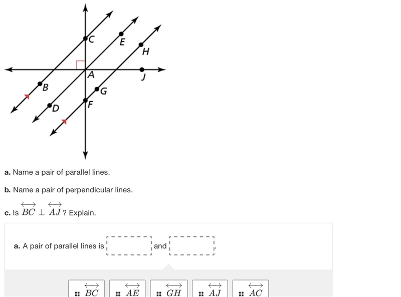 HELP PLEASE LOOK AT THE PIC ATTACHED A PAIR OF PARALLEL LINES IS AND-example-1