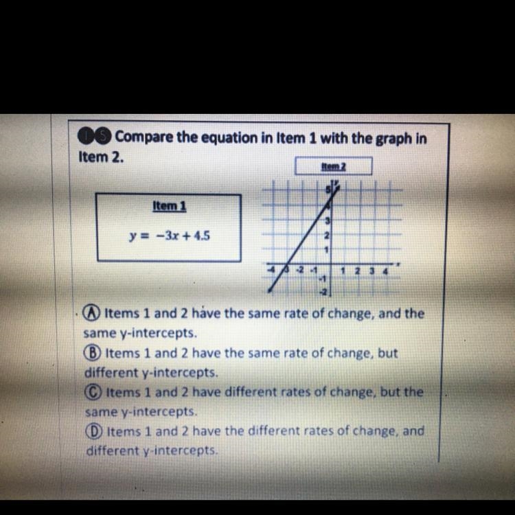 Compare the equation and an item 1 with the graph an item 2￼.-example-1