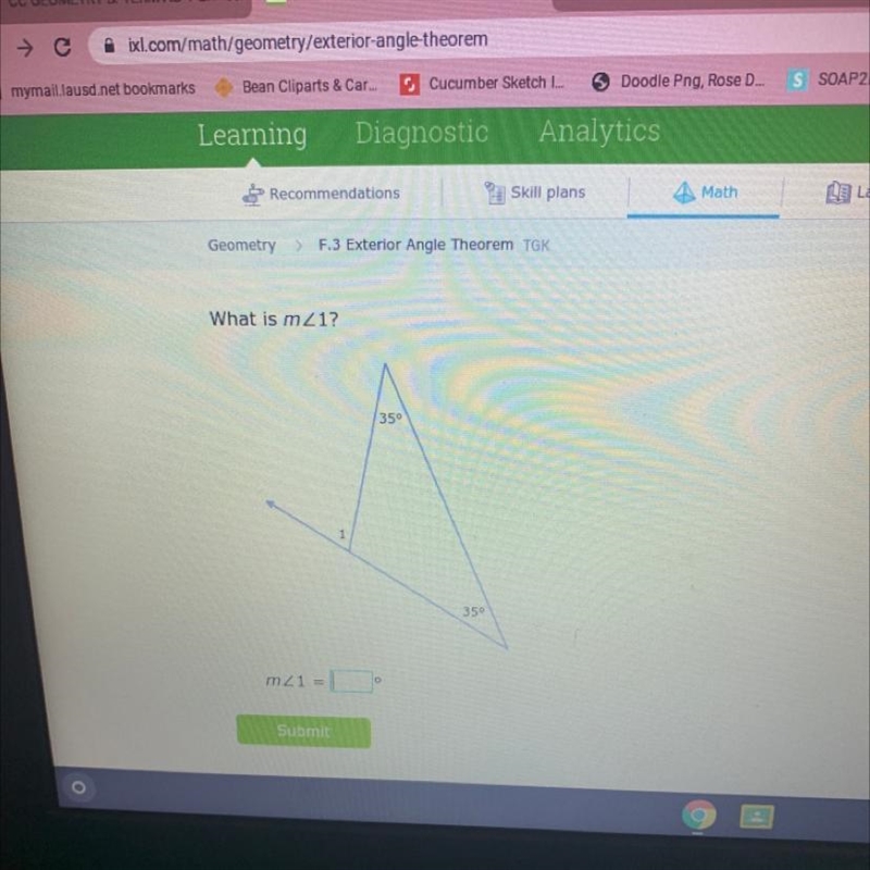 1.) What is m<1? You don’t have to show work it is optional-example-1