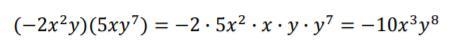 Question 1: Are the following two monomials multiplied correctly? Yes or no-example-1