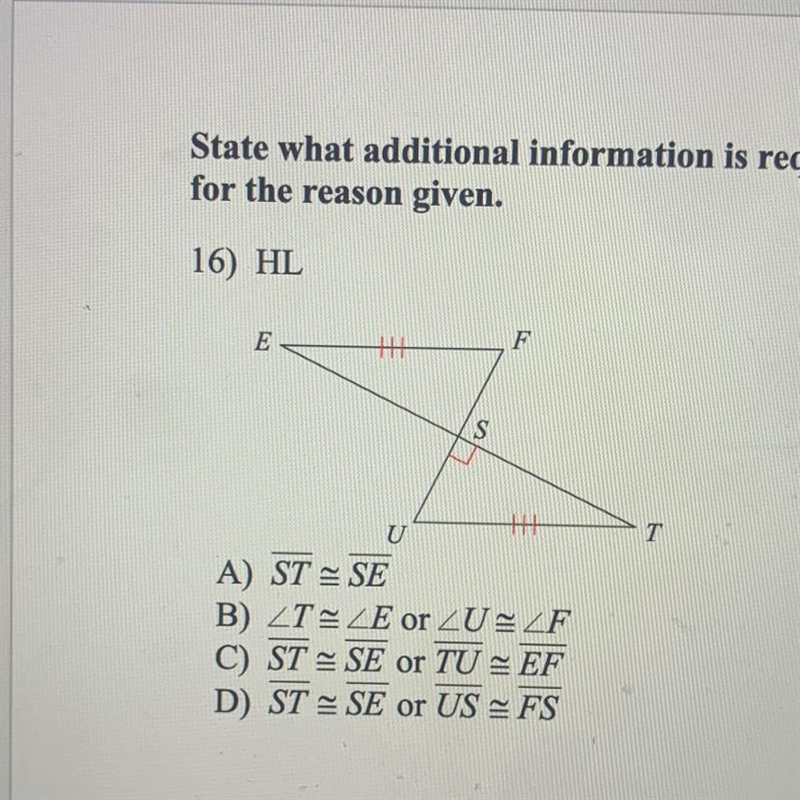 Solve for HL hypotenuse leg theorem -GEOMETRY-example-1