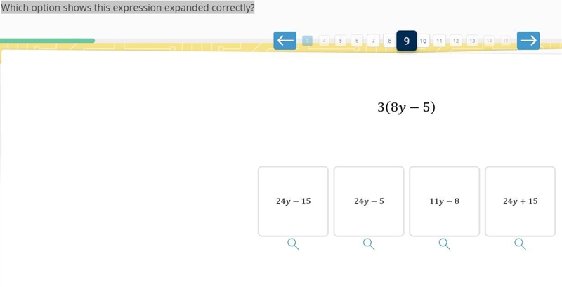 Q5. Evaluate this expression when a=6 Q6. Which option shows this expression simplified-example-5