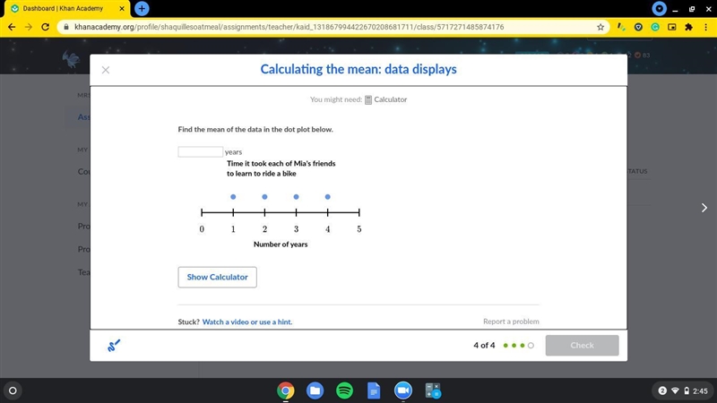 Find the mean of the data in the dot plot below.-example-1