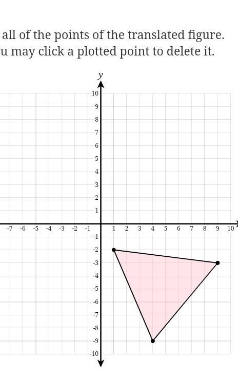 What are the points/coordinates Translate the object 1 unit left and 3 units up​-example-1