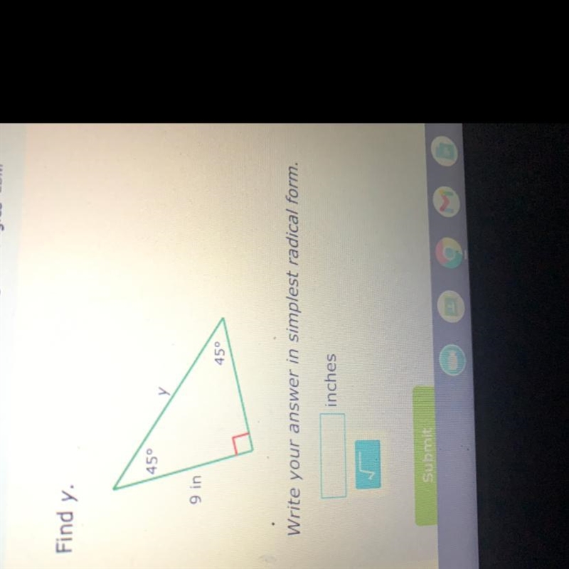 Write the answer in simplest radical form-example-1