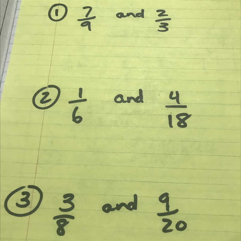 How do i turn all of these into equivalent fractions?-example-1