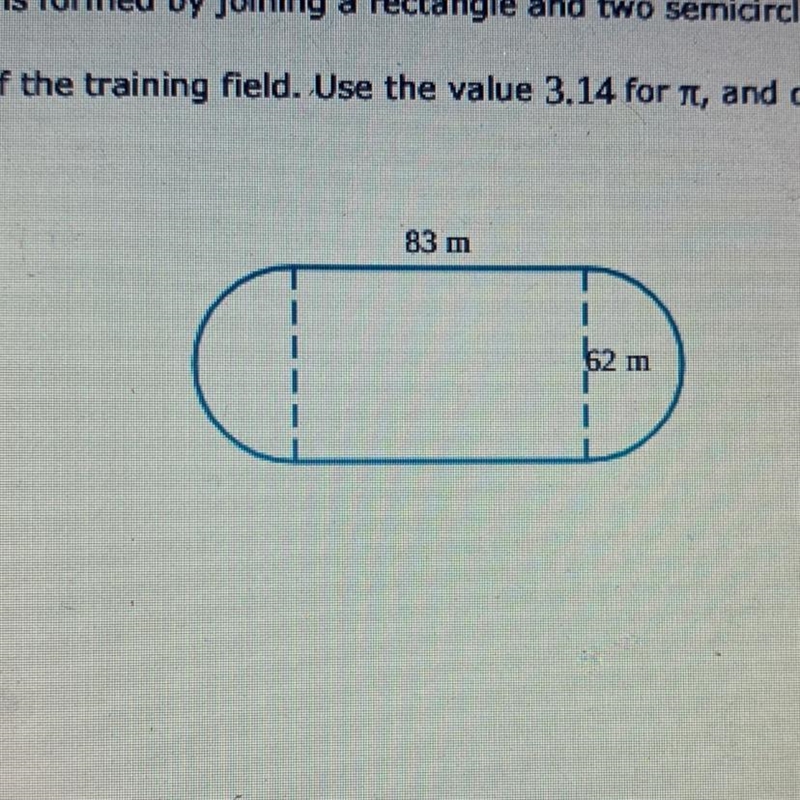 A training field is formed by joining a rectangle and two semicircles, as shown below-example-1