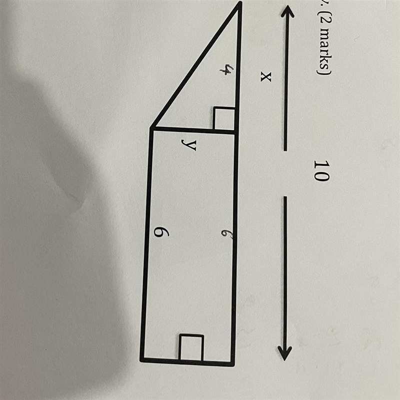 B) Find x and y. x = 10-6-example-1