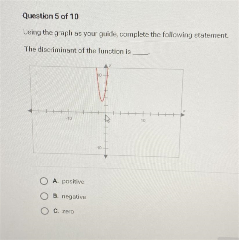 A. Positive B. Negative C. Zero-example-1