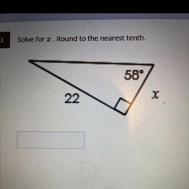 Solve for x. round to the nearest tenth.-example-1