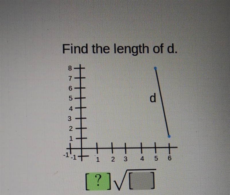 Find the length of D. ​-example-1