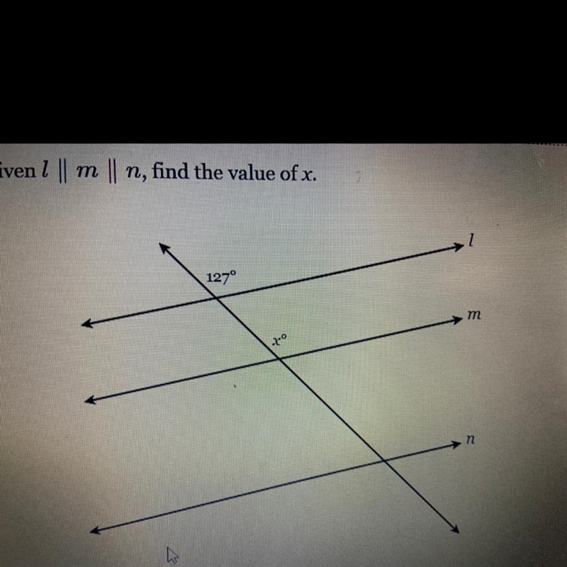 Help find the value of x please.-example-1