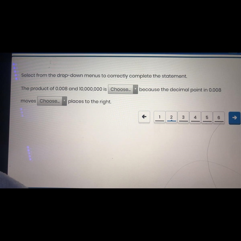 Select from the drop-down menus to correctly complete the statement. The product of-example-1