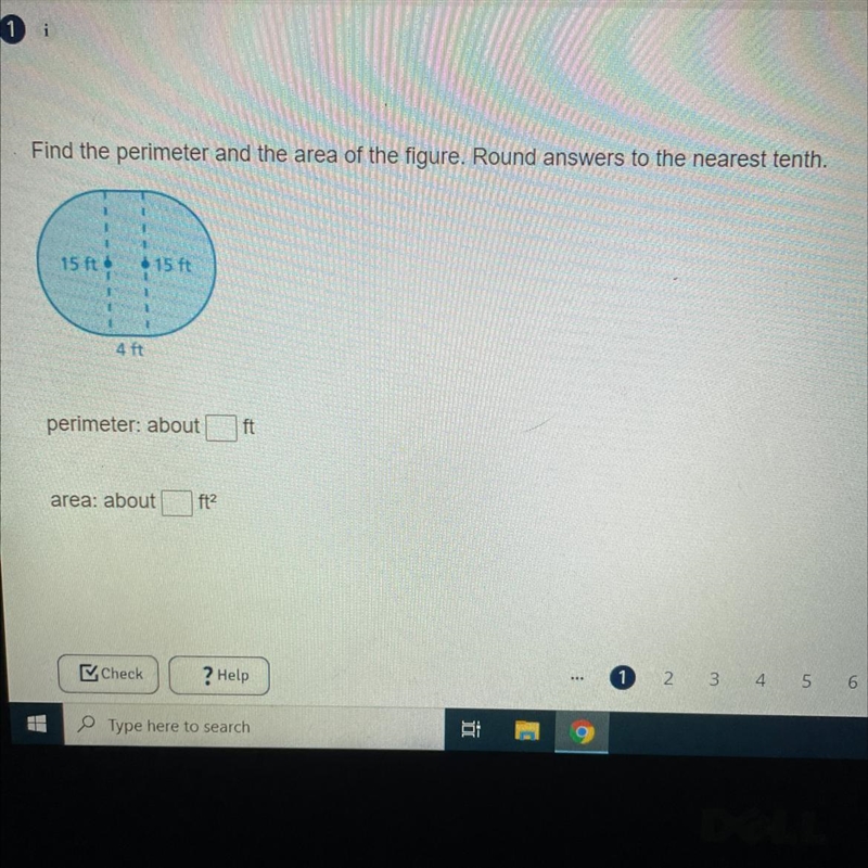 Please help me!! Perimeter: about ______ ft squared Area: about ________ ft squared-example-1