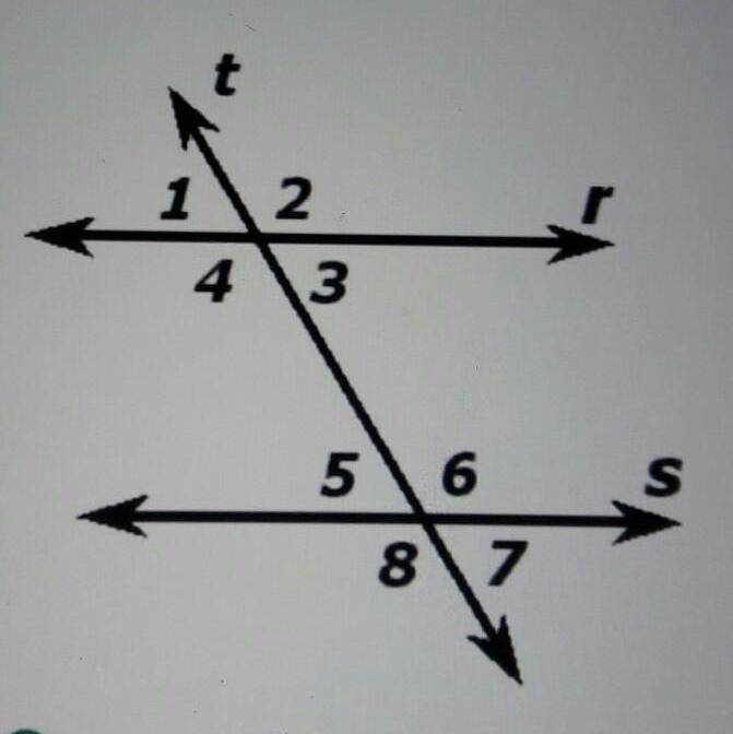 In figure below, lines r and s are parallel. If the m<1=47° , find:-example-1