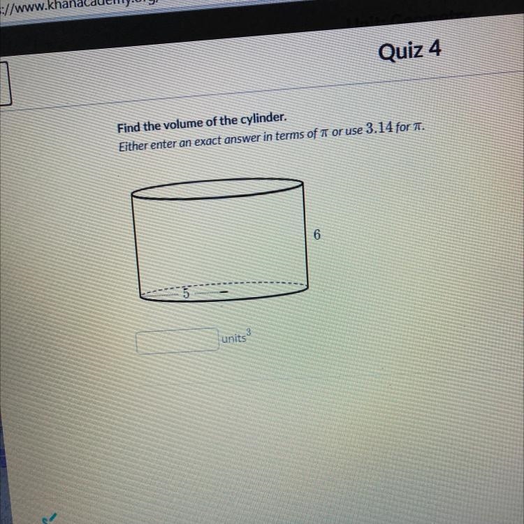 Find the volume of the cylinder-example-1