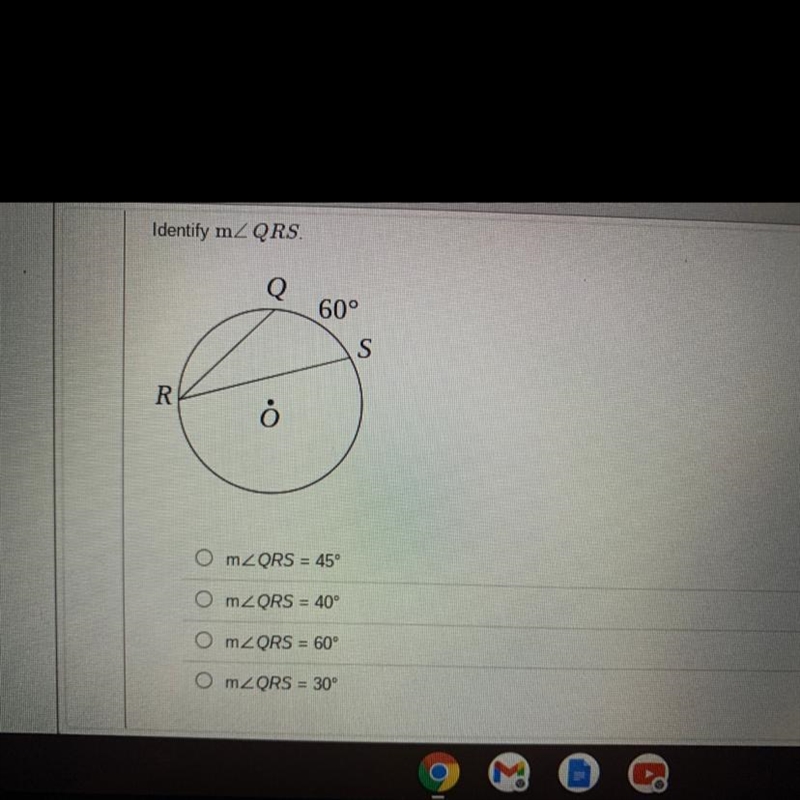 Identify m angle QRS. PLS HELP!-example-1