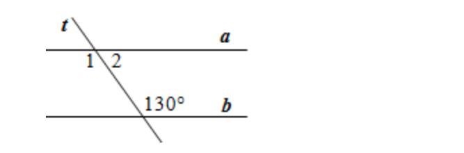 In each figure below find m∠1 and m∠2, if a||b. Show your work with statements.-example-1