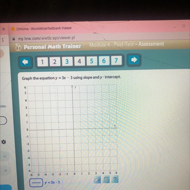 I will give brainlits and start pls help Graph the equation y = 3x - 3 using slope-example-1