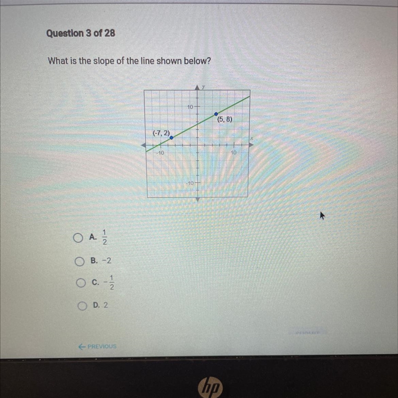 What is the slope of the line shown below?-example-1