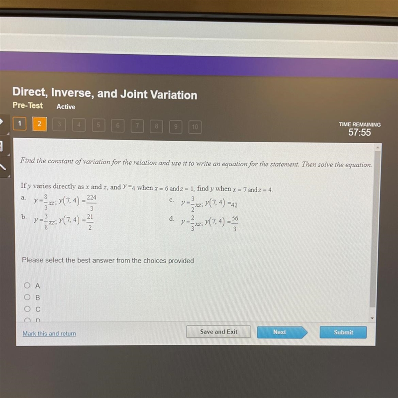 Find the constant of variation for the relation and use it to write an equation for-example-1