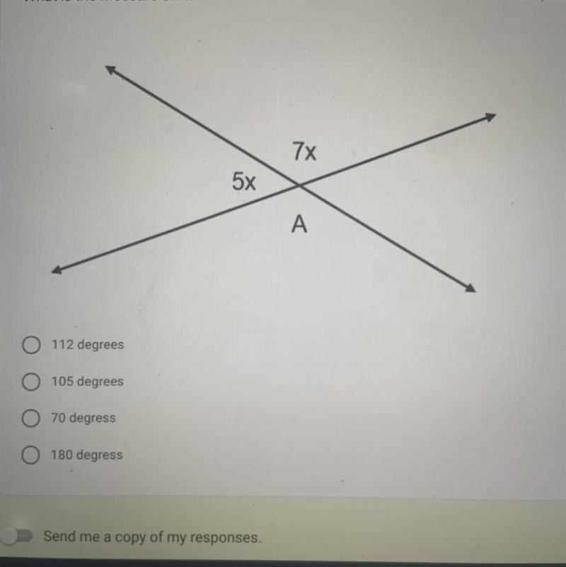 Find the measure of A. No links!!!!-example-1