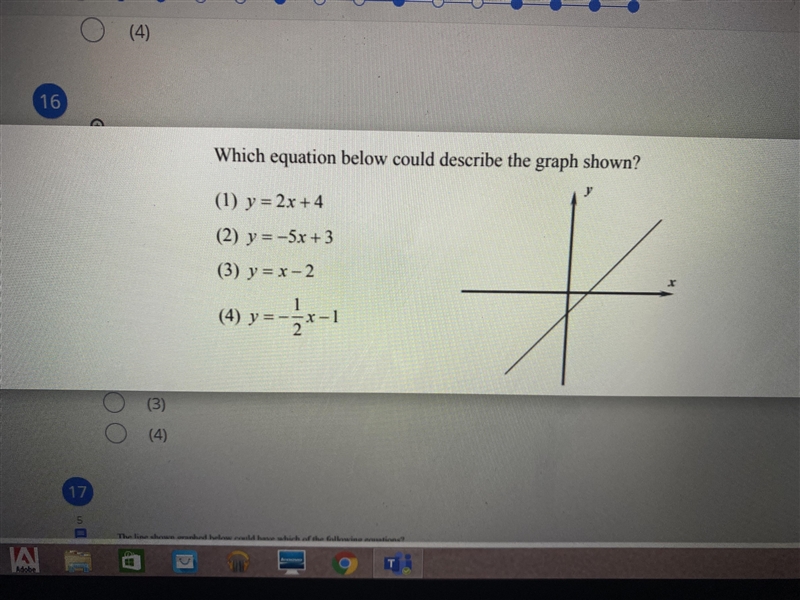 Which equation below could describe the graph shown?-example-1