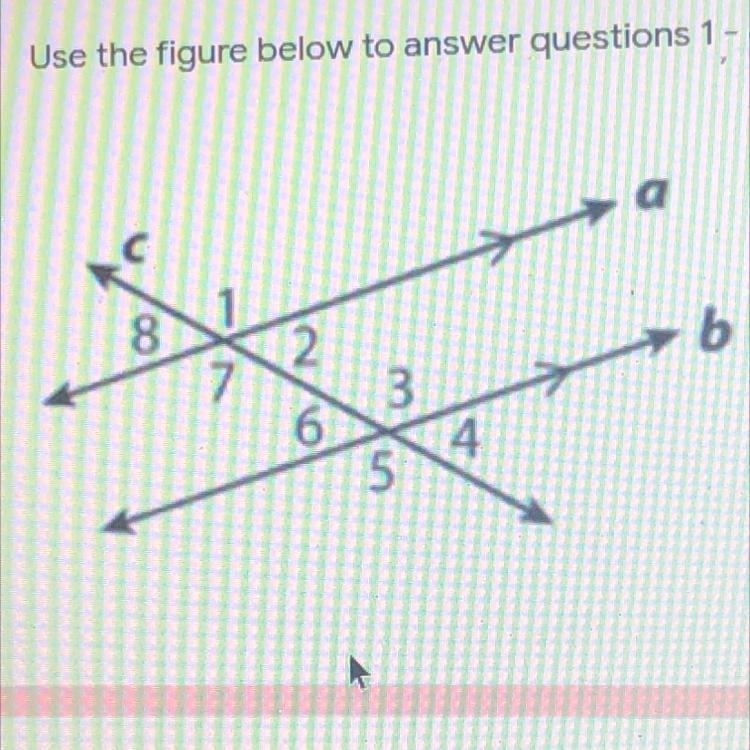 NAME THE CORRESPONDING ANGLE to angle 3!!!! PLEASE HELPPP-example-1