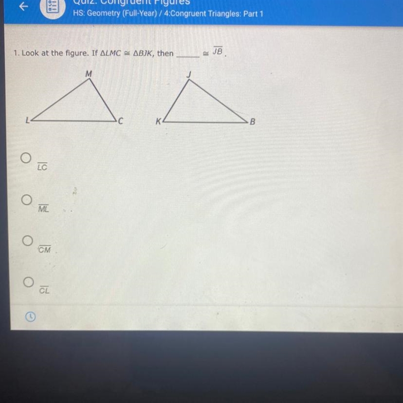 Is it A) LC B) ML C) CM D) CL-example-1