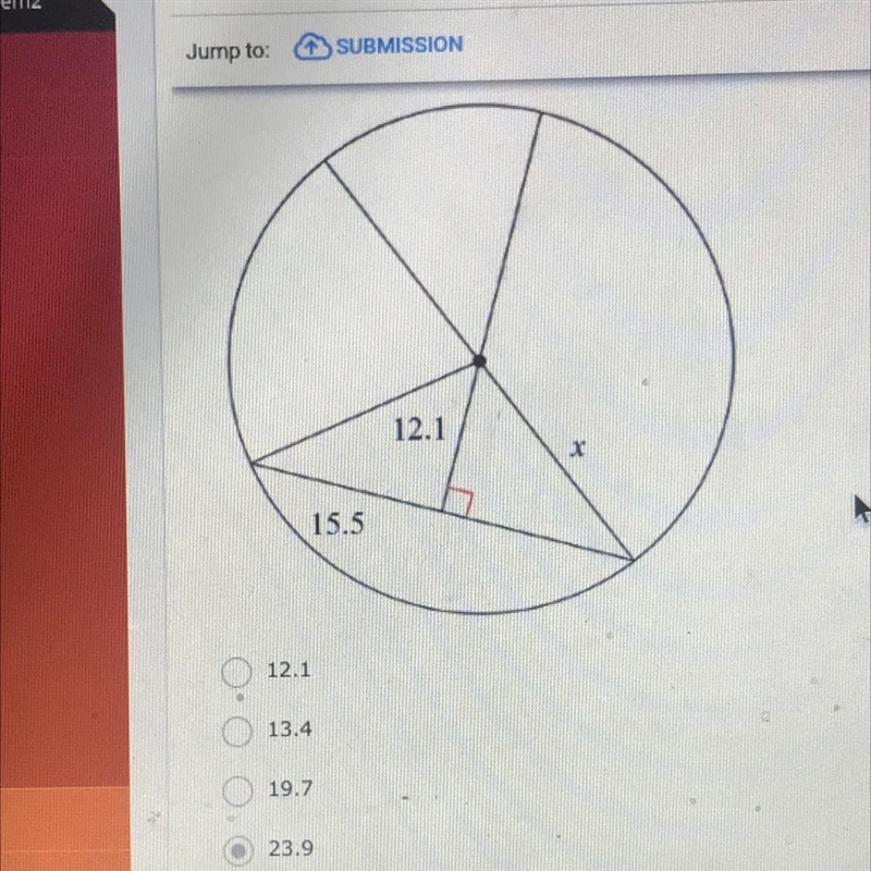 Find the length of the segment indicated. Round to the nearest 10th if necessary (10 points-example-1