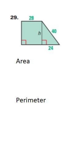 hello there, I need help to find the area and perimeter of the shape. I also need-example-1