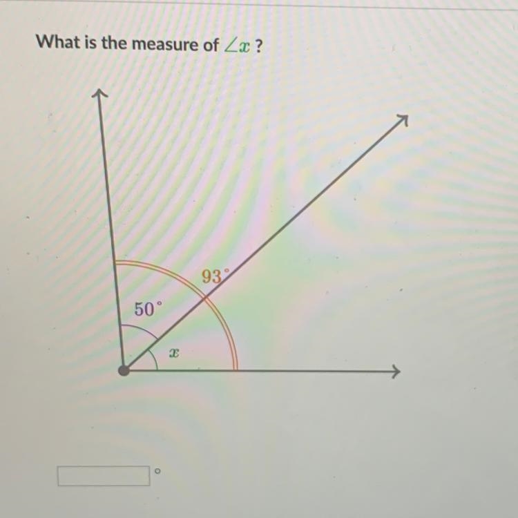 PLEASE HELP ! What is the measure of Zx? 93 50 x-example-1