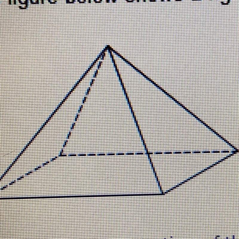 The figure below shows a right pyramid with a square base. Imagine a cross-section-example-1