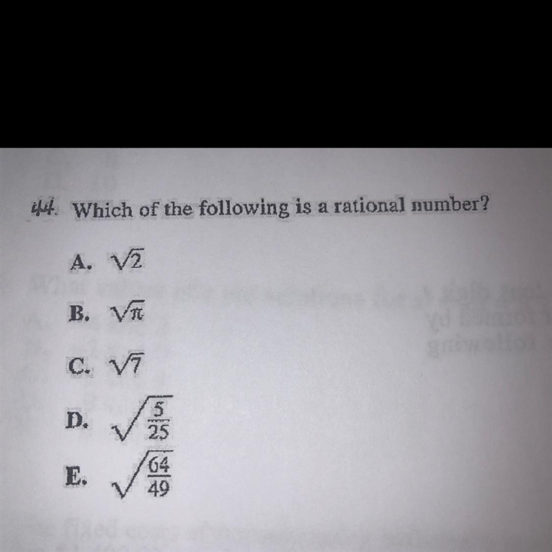 Which of the following is a rational number?-example-1