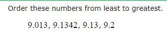 Order the values least to greatest-example-1