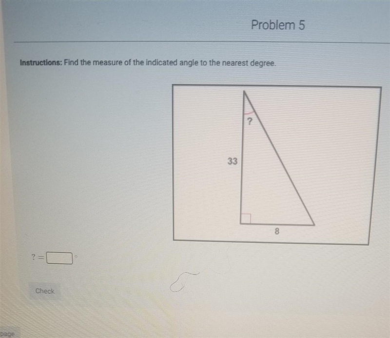 Find the measure of the indicated angle to the nearest degree.​-example-1