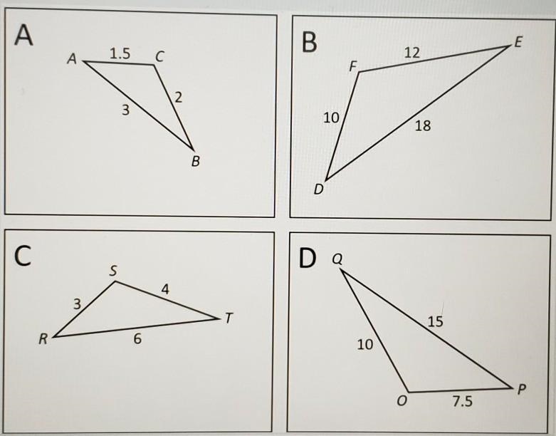 Which triangles are similar? which theorem do you use to prove the similarity?​-example-1