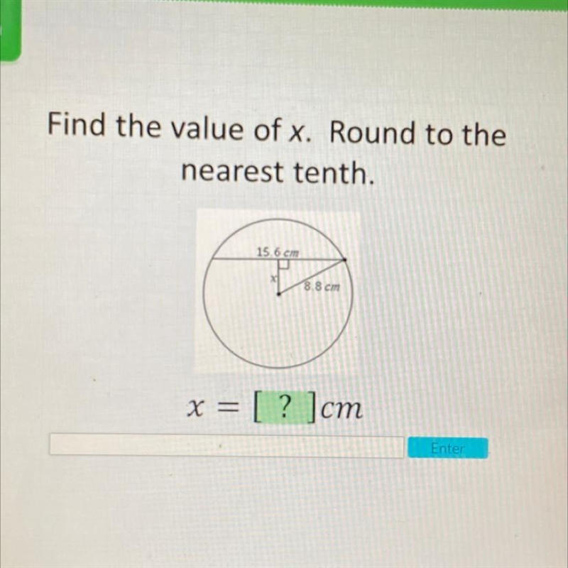 15.6 cm 8.8 cm x = [ ? ]cm-example-1